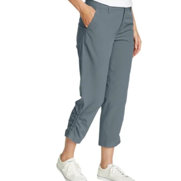 Eddie Bauer Women's Ripstop Capri Gray Size 14 - Picture 3 of 12